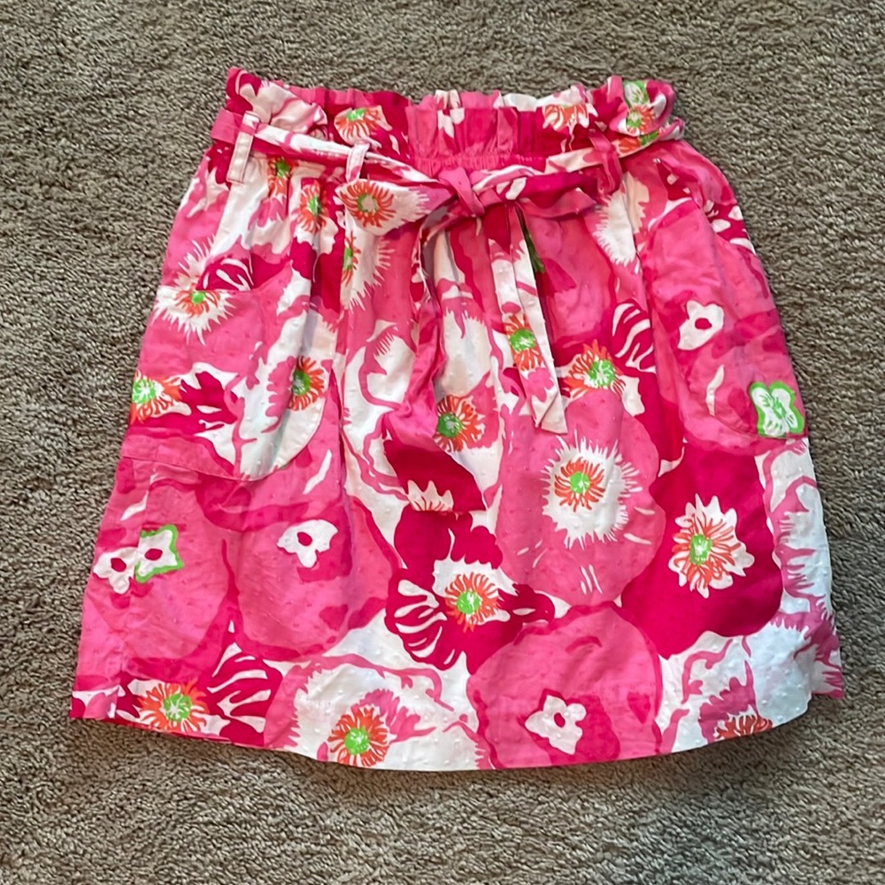 Lilly Pulitzer Avery Skirt Hotty Pink Begonias